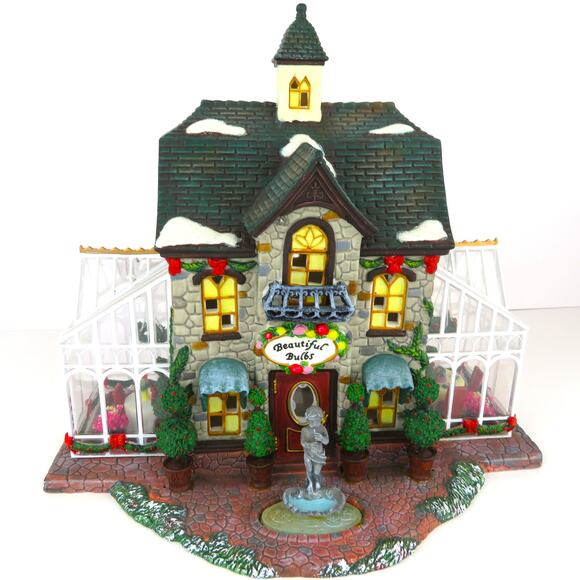 Holiday Time Beautiful Bulbs Porcelain Lighted Village Collectibles House 2004 - Picture 1 of 16
